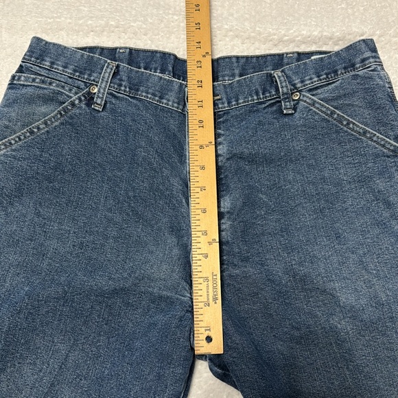 Men's Authentic Wrangler Denim Jeans Carpenter Painter Style Waist 36 Inseam 32 - Picture 13 of 16